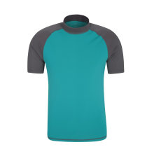 Custom Mens Short Sleeve UV Surf Rash Vest Seamless Slim Fit Rash Guard Shirt Upf 50